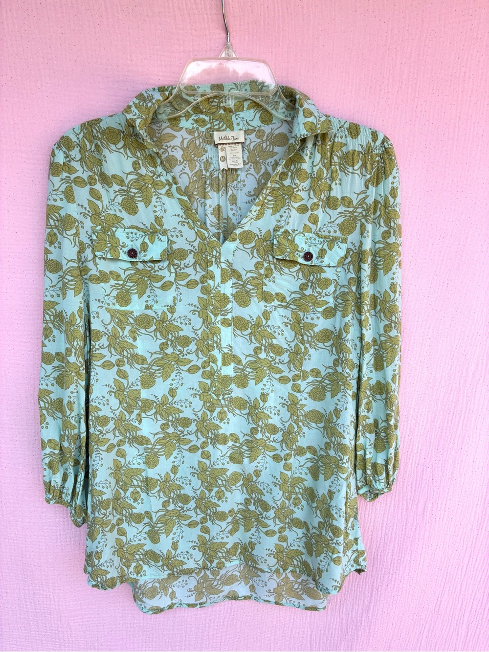 Matilda Jane Dappled Piper Popover Blouse Size Medium